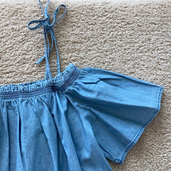 Chambray Off The Shoulder Top - Picture 5 of 6